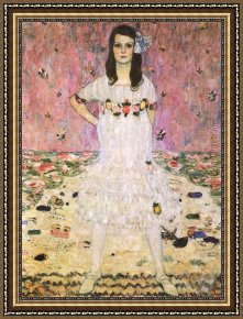 Portrait Framed Paintings - Portrait of Maeda Primavesi by Gustav Klimt