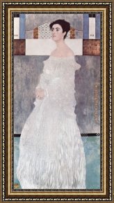 Portrait Framed Paintings - Portrait of Margaret Stonborough Wittgenstei by Gustav Klimt