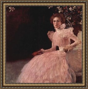 Portrait Framed Paintings - Portrait of Sonja Knips by Gustav Klimt