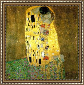 The Kiss (le Baiser _ Il Baccio) Framed Paintings - The Kiss by Gustav Klimt