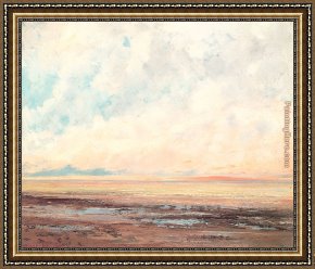 Gustave Courbet Framed Paintings - Marine by Gustave Courbet