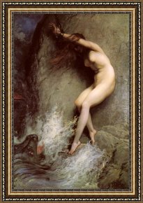 Andromeda Framed Paintings - Andromeda by Gustave Dore