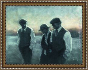 An Afternoon Ride Framed Paintings - Autumn Afternoon by Hamish Blakely