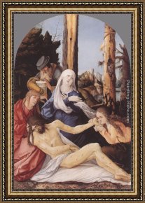 The Lamentation of Christ Framed Paintings - The Lamentation of Christ by Hans Baldung