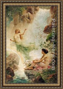 Paradise Framed Paintings - Paradise by Hans Zatzka