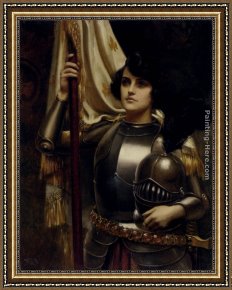 Joan of Arc Framed Paintings - Joan of Arc by Harold Piffard