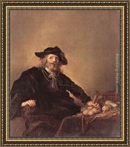 Hendrick Framed Paintings - The Miser by Hendrick Gerritsz Pot