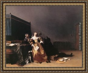 Hendrick Framed Paintings - Vanity by Hendrick Gerritsz Pot