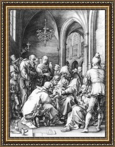 Hendrick Framed Paintings - Circumcision in the Church of St Bavo at Haarlem by Hendrick Goltzius