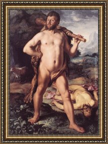 Hendrick Framed Paintings - Hercules and Cacus by Hendrick Goltzius