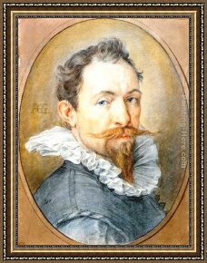Hendrick Framed Paintings - Self-Portrait by Hendrick Goltzius