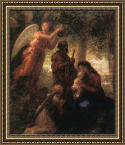 St Augustine Washing The Feet of Christ Framed Paintings - The Birth of Christ by Henri Fantin-Latour