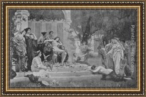 Psyche Framed Paintings - Psyche Before the Throne of Venus by Henrietta Rae