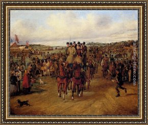 Kentucky Derby Framed Paintings - Going To The Derby by Henry Alken