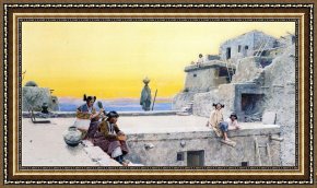 Courtship The Proposal Framed Paintings - Moki Courtship by Henry Farny