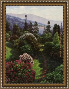 The Buffalo Trail Framed Paintings - Long Lake Trail by Henry Peeters