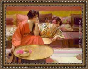 24 Hours at Lemans Framed Paintings - Idle Hours by Henry Siddons Mowbray