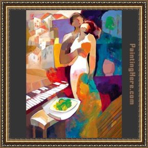 Autumn Rhythm Number 30 Framed Paintings - Autumn Eve by Hessam Abrishami