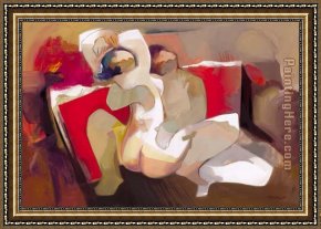 American Hearts II Framed Paintings - Closer Hearts by Hessam Abrishami