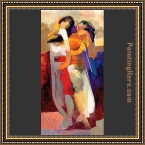The Passion of Music Framed Paintings - Color of Passion by Hessam Abrishami