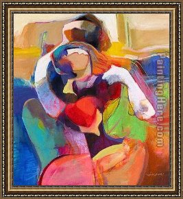In Love Framed Paintings - Love Impression by Hessam Abrishami