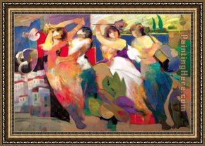 Dance Framed Paintings - Twilight Dance by Hessam Abrishami