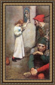 Joan of Arc Framed Paintings - Joan of Arc in Prison by Howard Pyle