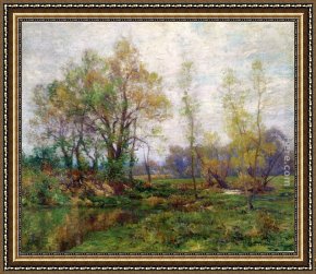 Thoughts of Springtime Framed Paintings - Springtime by Hugh Bolton Jones