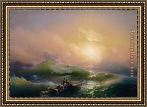 The Wave Framed Paintings - The Ninth Wave by Ivan Constantinovich Aivazovsky