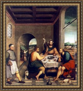 Picture of The Last Supper II Framed Paintings - Supper at Emmaus by Jacopo Bassano
