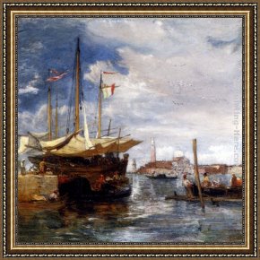 Isola Bella, Lago Maggiore, a Sketch Framed Paintings - San Giorgio Maggiore From The Lagoon, Venice by James Holland