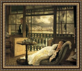Peace in The Midst of The Storm Framed Paintings - A Passing Storm by James Jacques Joseph Tissot