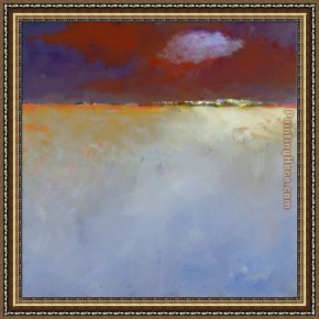 The Night Cafe Framed Paintings - Night is falling by Jan Groenhart