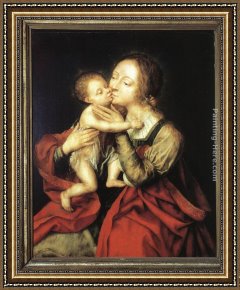 Massys Framed Paintings - Holy Virgin and Child by Jan Massys