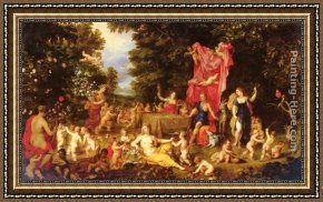 A Sense of Space I Framed Paintings - An Allegory Of The Five Senses by Jan the elder Brueghel