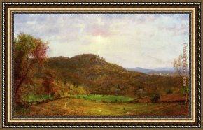 Autumn Landscape Framed Paintings - Autumn Landscape I by Jasper Francis Cropsey