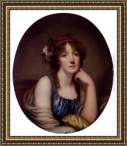 Portrait of a Young Benedictine Framed Paintings - Portrait Of A Young Woman, Said To Be The Artist's Daughter by Jean Baptiste Greuze