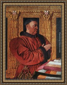Comtesse De Tillieres Framed Paintings - Portrait of Guillaume Jouvenel des Ursins by Jean Fouquet