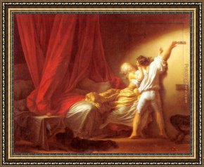 Fragonard Framed Paintings - The Bolt by Jean Fragonard