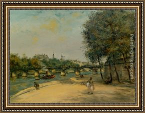 Comtesse De Tillieres Framed Paintings - Institut de Framce et le Pont des Arts by Jean Francois Raffaelli