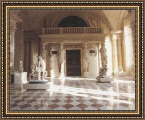 Comtesse De Tillieres Framed Paintings - Salle des Cariatides by Jean Goujon