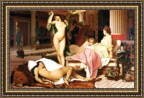Greek Framed Paintings - Greek Interior by Jean-Leon Gerome