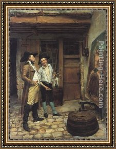 The Painter's Honeymoon Framed Paintings - The Sign Painter by Jean-Louis Ernest Meissonier