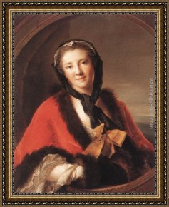 Nattier Framed Paintings - Comtesse Tessin by Jean Marc Nattier