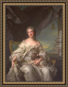 Nattier Framed Paintings - Madame La Comtesse D'Argenson by Jean Marc Nattier