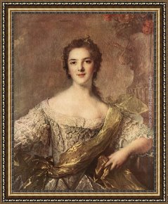 Nattier Framed Paintings - Madame Victoire by Jean Marc Nattier