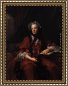 Nattier Framed Paintings - Marie Leczinska by Jean Marc Nattier