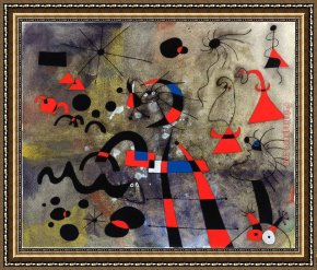 Joan of Arc Framed Paintings - The Escape Ladder by Joan Miro