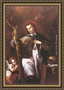 The Vision of Saint John Framed Paintings - Saint John of Nepomuk by Johann Lucas Kracker