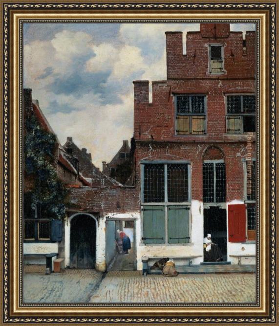 Johannes Vermeer The Little Street Framed Painting for sale ...